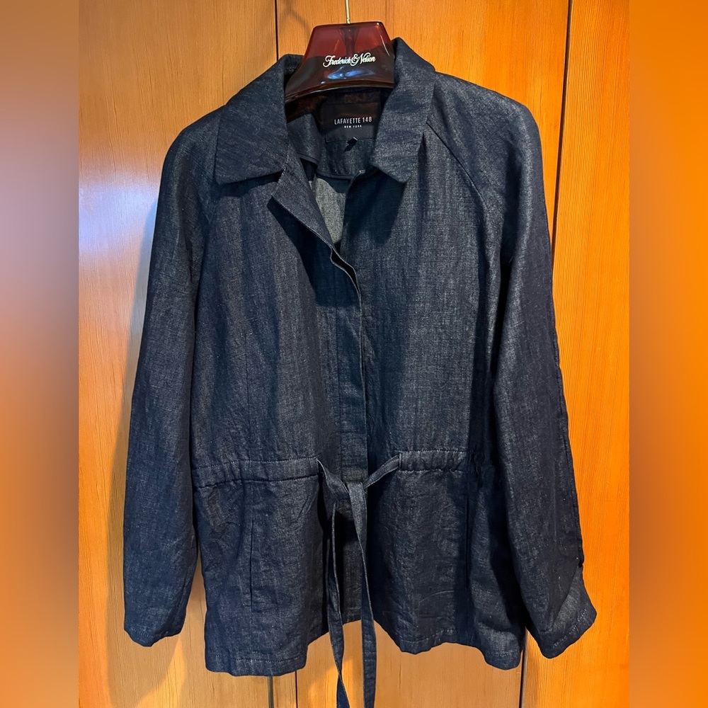Lafayette 148 New York Navy Trench Coat